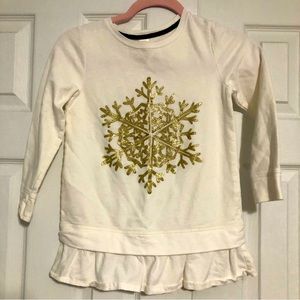Oshkosh B’gosh holiday gold snowflake sweatshirt girls size 8 FINAL‎ PRICE